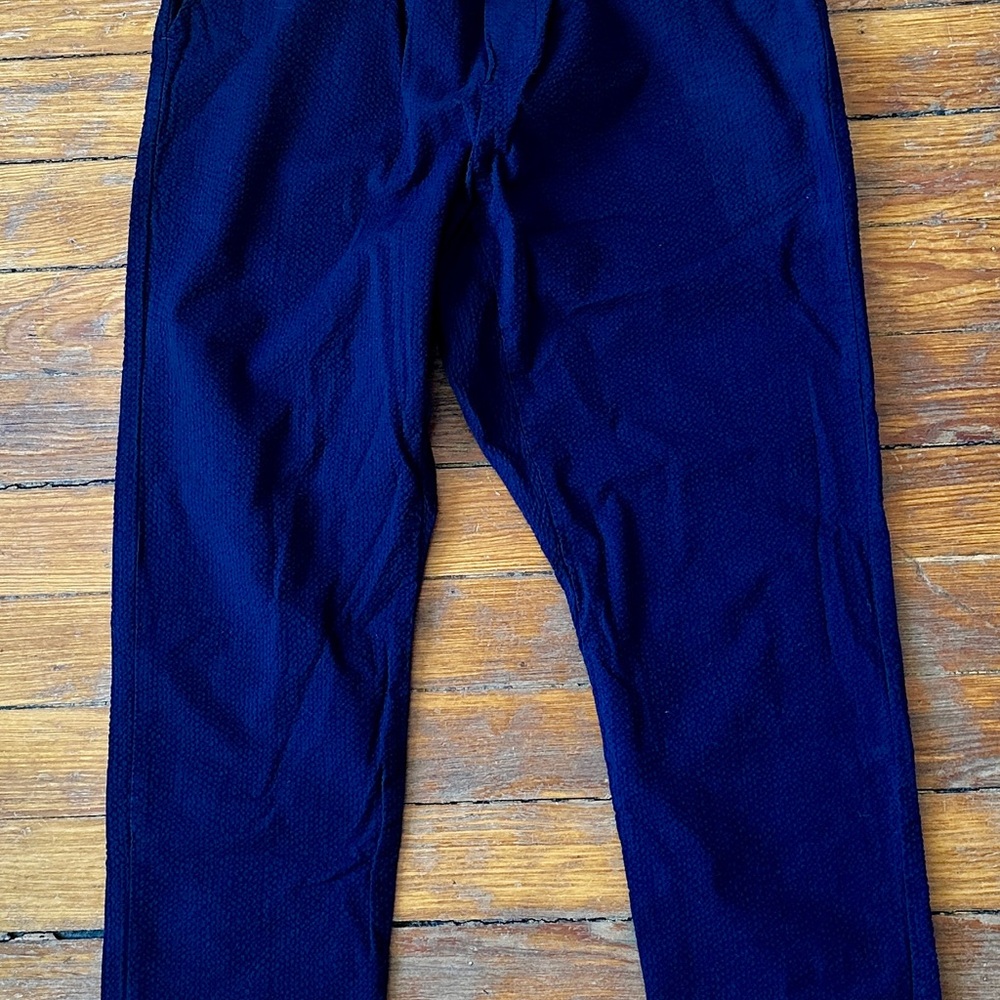 Smock - Men's Navy Blue Pants - seersucker